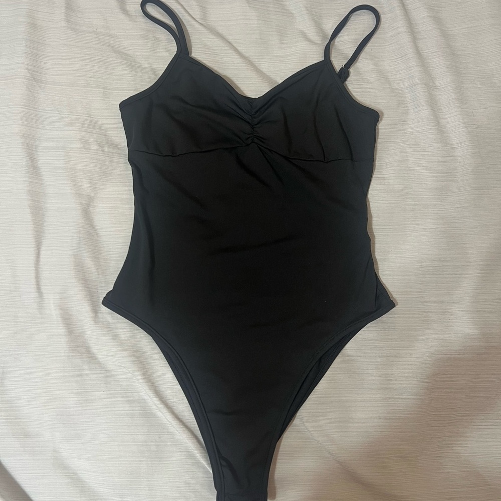 SHEIN Black Bodysuit One Piece with Sleek Design